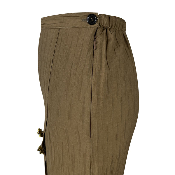 Twisha Kurung Fr Overlap Set - Bronze