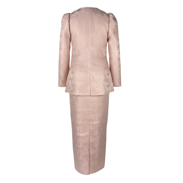 Roshen Tapered Kurung Set - Rose Pink