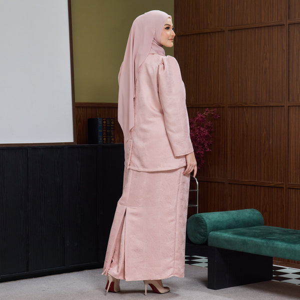 Roshen Tapered Kurung Set - Rose Pink