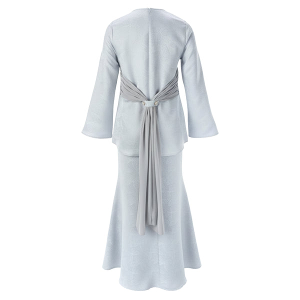 Akhar Mermaid Kurung Set - Light Blue