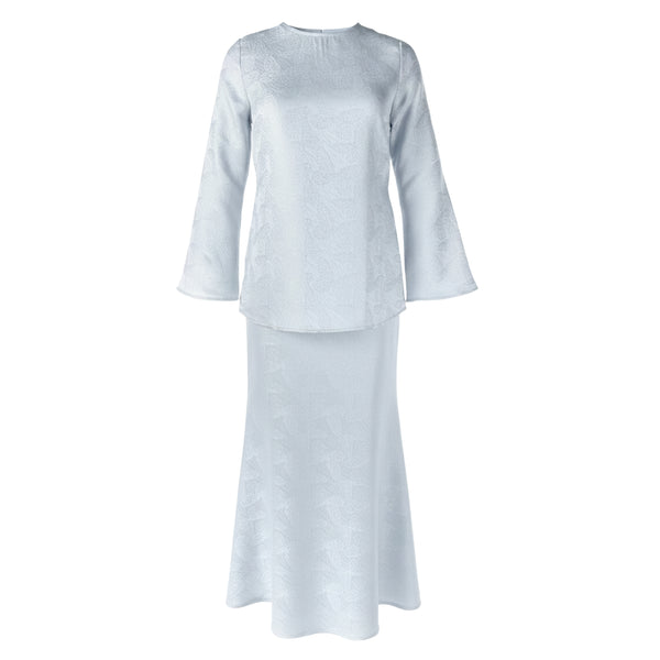 Akhar Mermaid Kurung Set - Light Blue