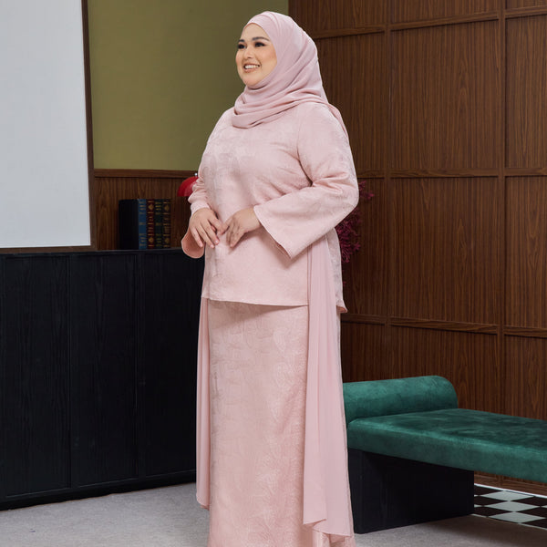 Akhar Mermaid Kurung Set - Rose Pink