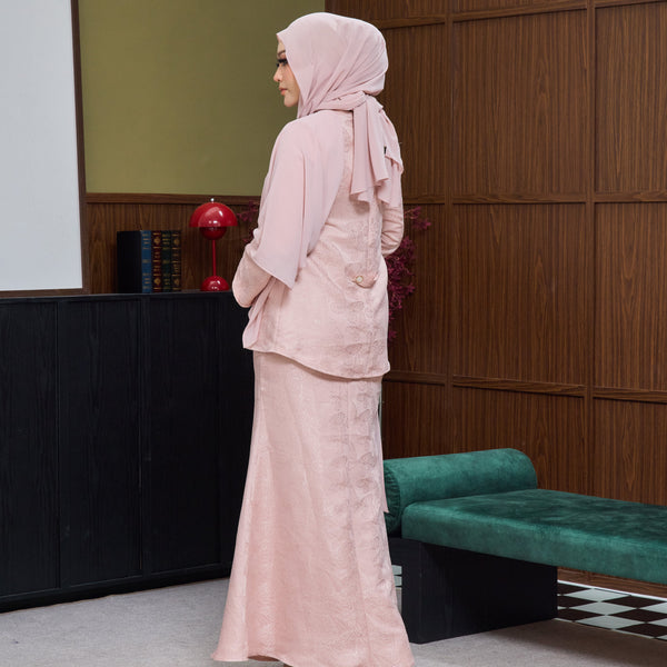 Akhar Mermaid Kurung Set - Rose Pink