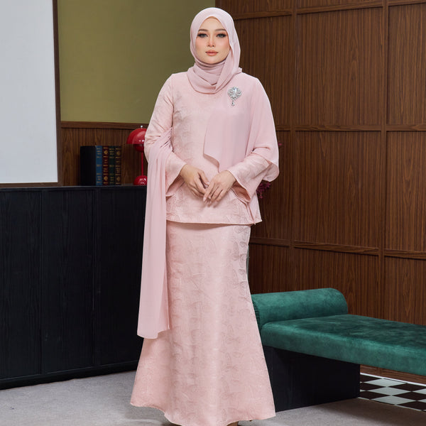 Akhar Mermaid Kurung Set - Rose Pink