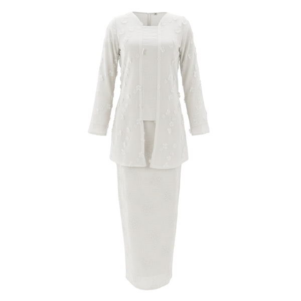 Rawnie Kebaya Kurung Set - Off White