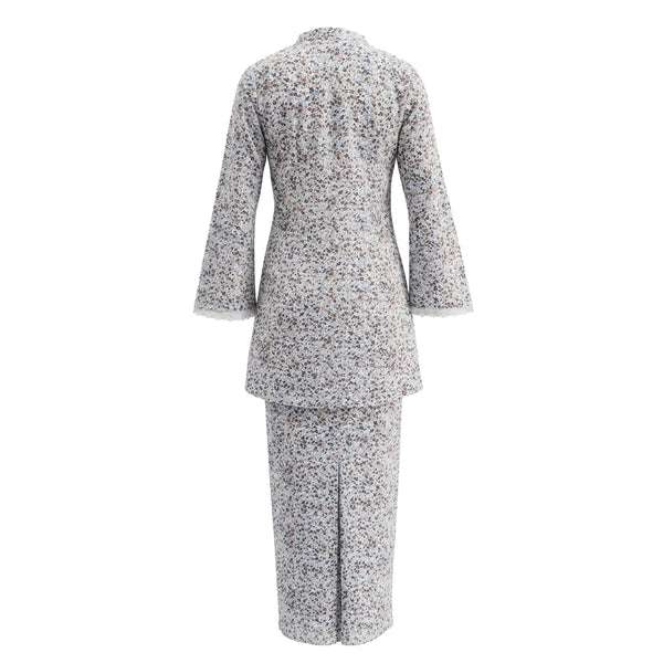 Elina Tapered Kurung Set - White