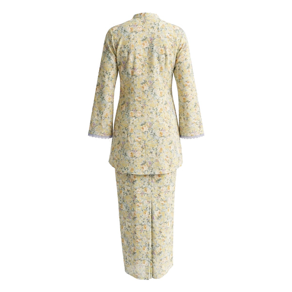 Elina Tapered Kurung Set - Yellow