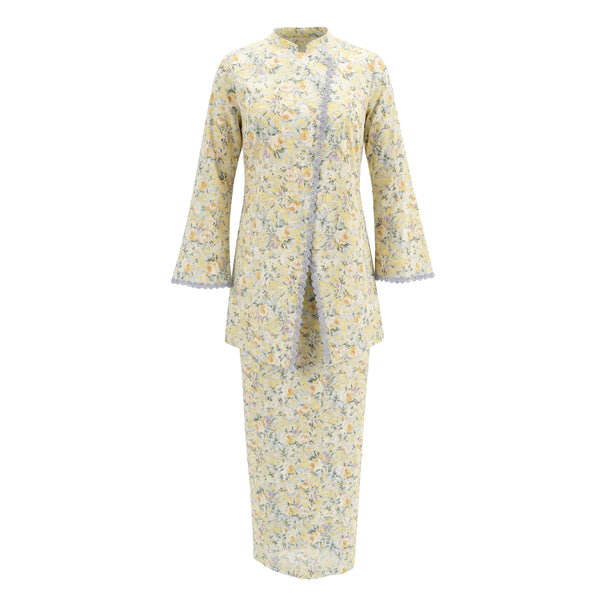 Elina Tapered Kurung Set - Yellow