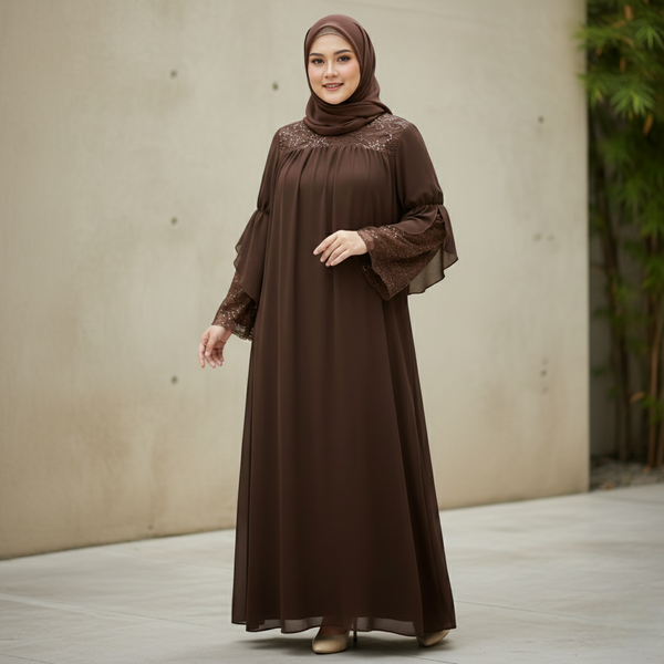 Camelia Maxi Dress - Espresso