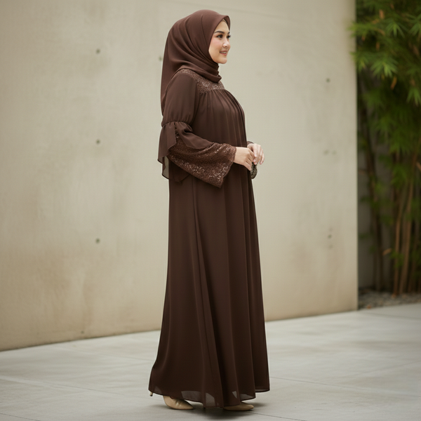 Camelia Maxi Dress - Espresso