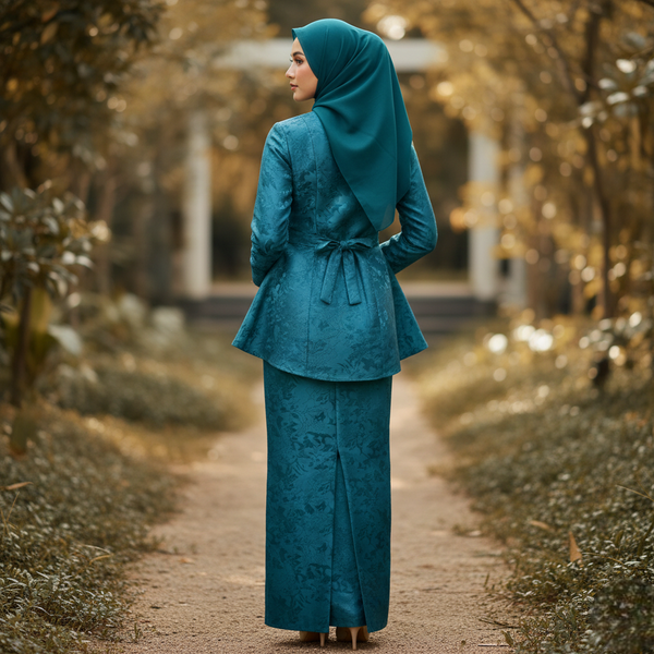 Juwita Tapered Kurung Set - Teal