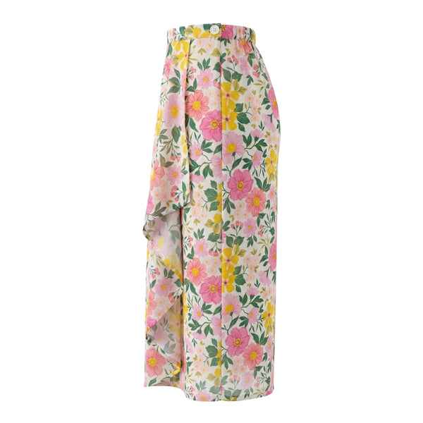 Lunia Kurung Set - Yellow Pink Flower