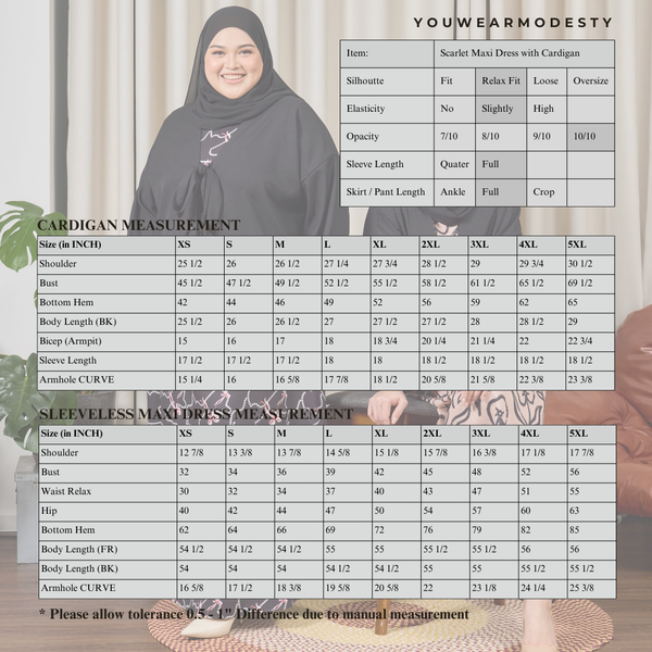 Scarlet Maxi Dress with Cardigan - Black