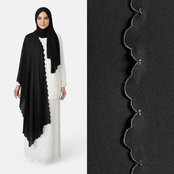 Daleya Tapered Kurung Set - Brown/Black Floral