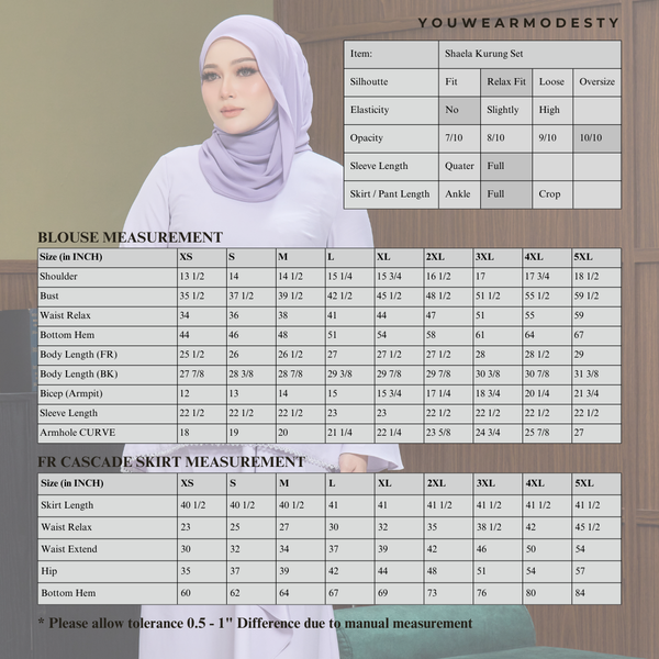 Shaela Kurung Tapered Set - Mocha