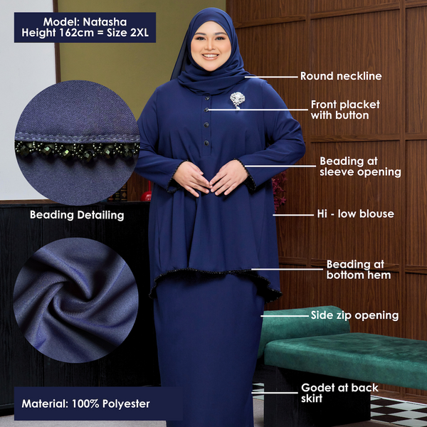 Jasleen Kurung Tapered Set - Coffee