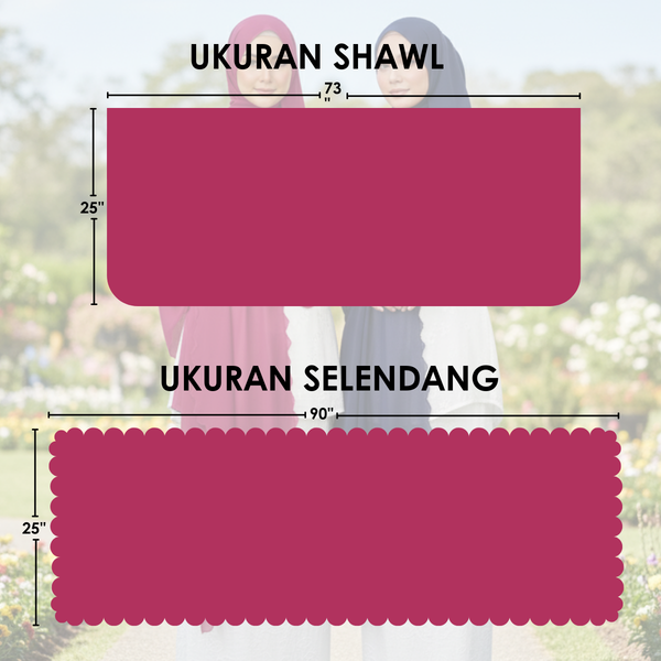 Selendang with Tudung Set