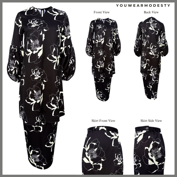 Kaashif Kurung Set -  Black