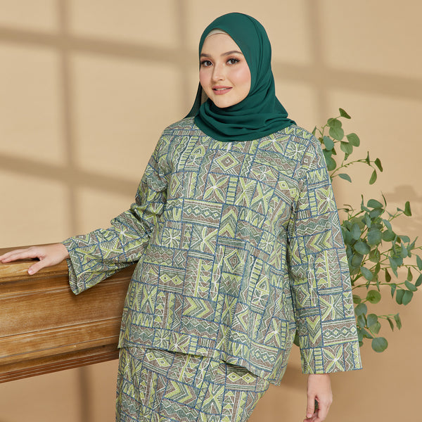 Amani Batik Kurung Kedah Set - Olive