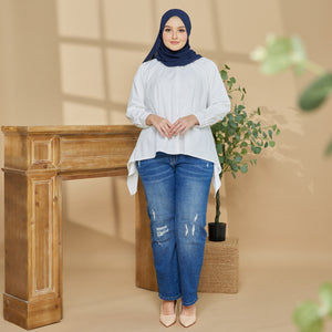Haydar Batik Blouse - White