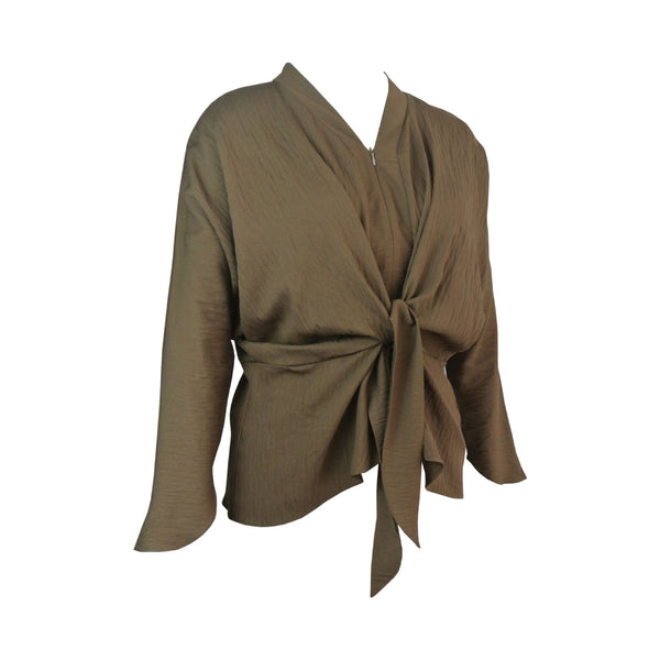 Yohanna Front Tie Knot Blouse