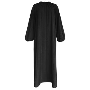 Nesrine Puff Sleeve Dress - Black