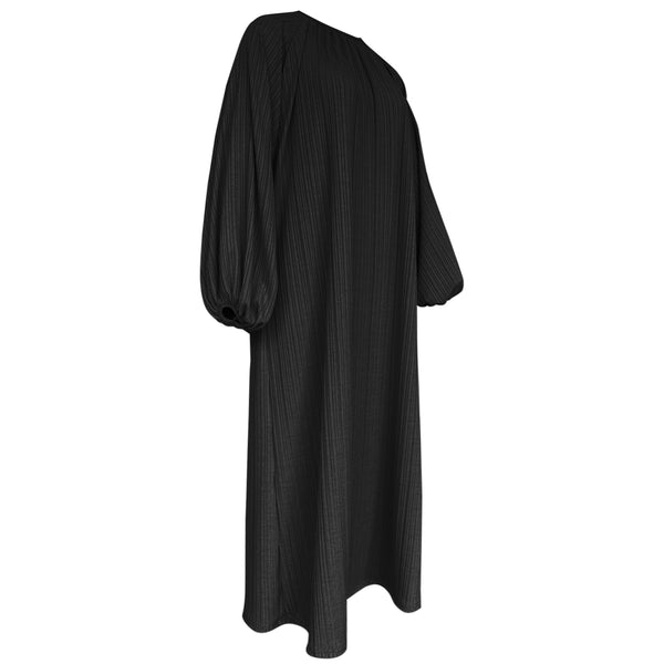 Nesrine Puff Sleeve Dress - Black
