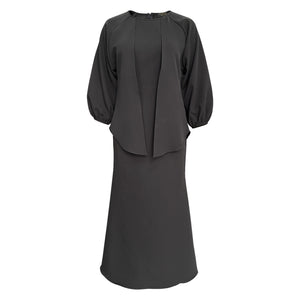 Yadira Raglan Maxi Dress - Black