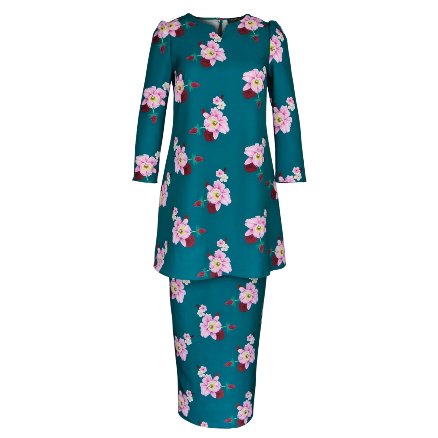 Calla Tapered Kurung Set – Emerald Green