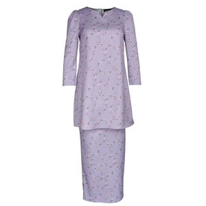 Calla Tapered Kurung Set – Lilac Floral