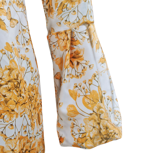Clover Maxi Flare Skirt Kurung Set - Yellow