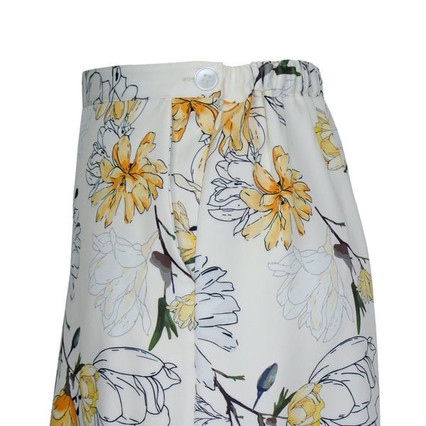 Shirred Skirt - Royal Print