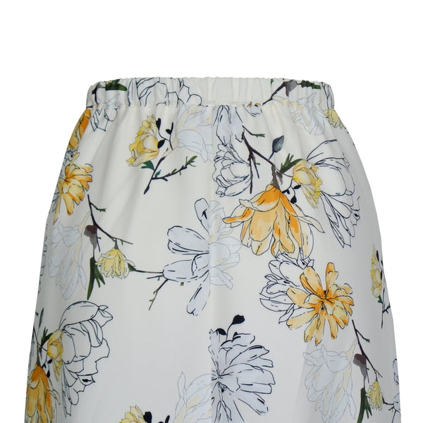 Shirred Skirt - Royal Print
