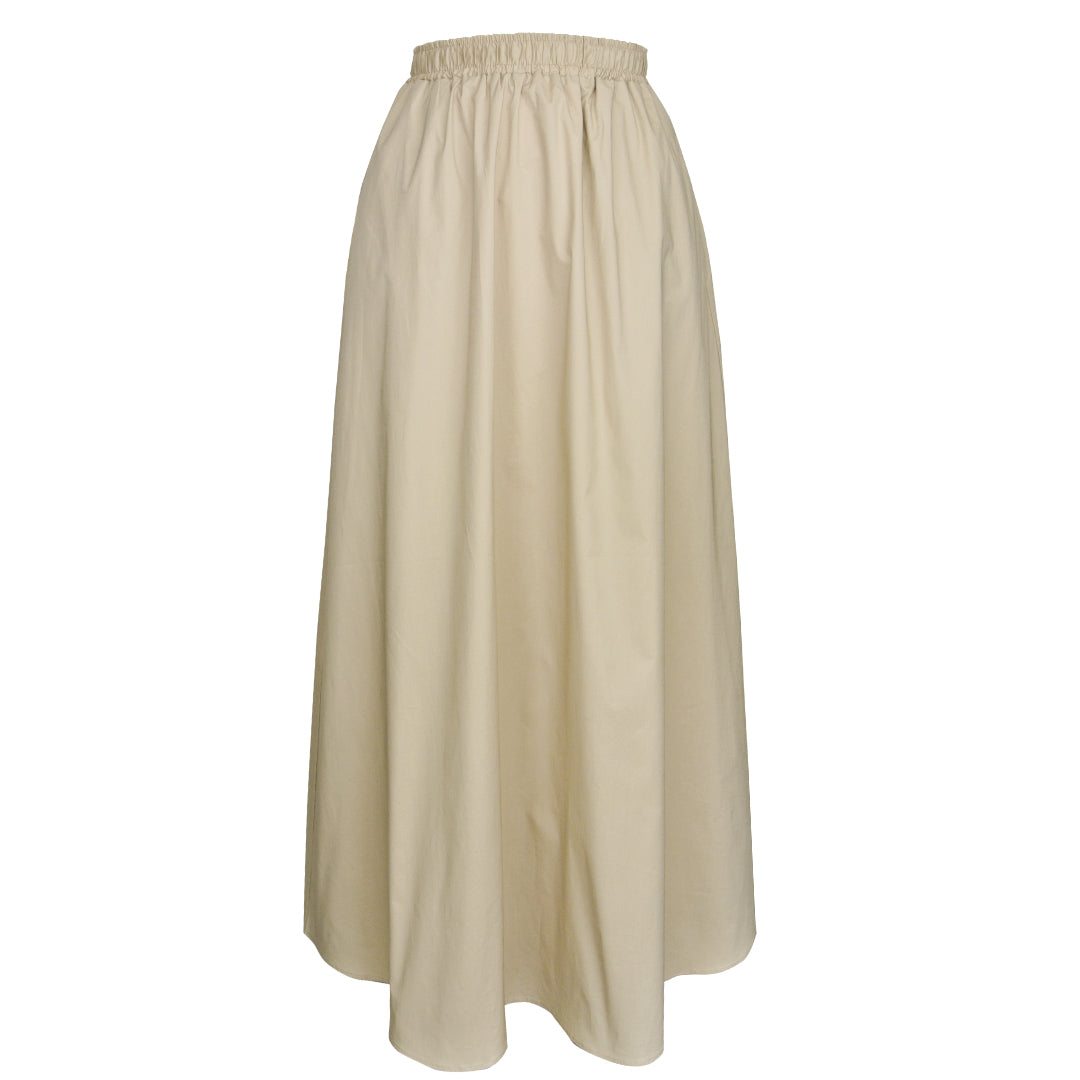 A-Line Cotton Skirt - Latte