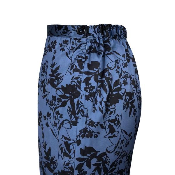 Mermaid Satin Skirt - Steel Blue