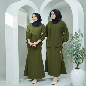 Yadira Raglan Maxi Dress - Army Green