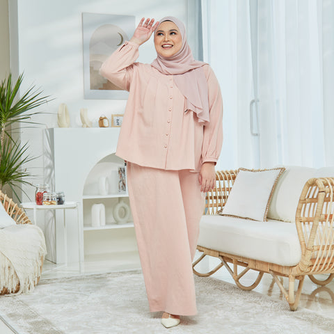 Hannah Kurung Set - Pink Peach
