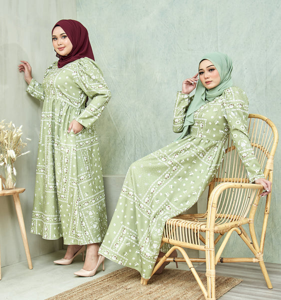 Rukhsar Maxi Dress - Sage Green